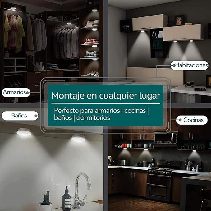 Set 3 Lamparas de emergencia con control