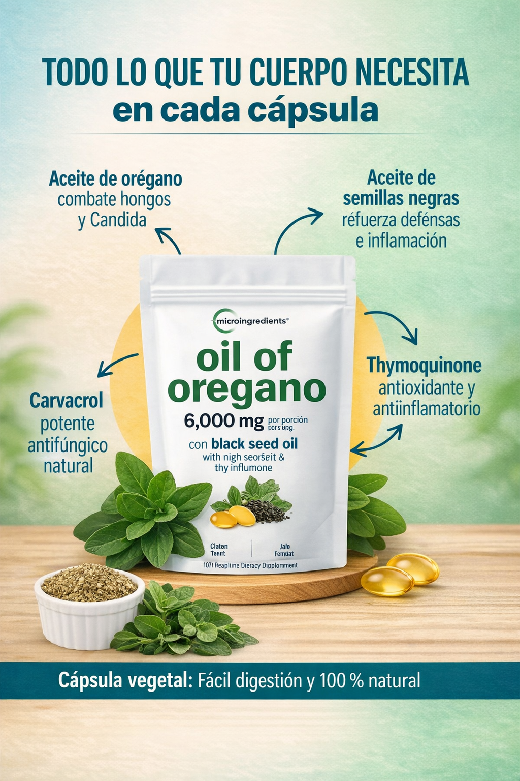 Aceite de Oregano 60 caps