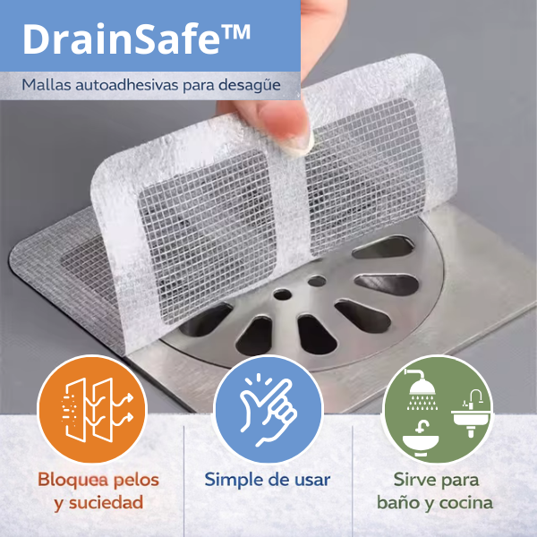 DrainSafe™ Mallas Autoadhesivas para desagüe